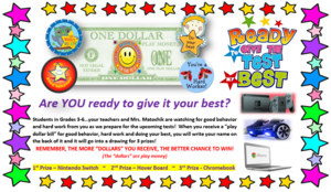 Grades 3-6 Testing Rewards!