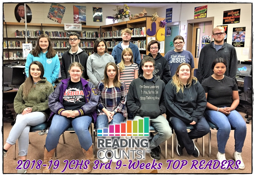 Congratulations JCHS 3rd 9-Weeks TOP READERS!