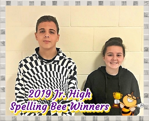 Jr. High Spelling Bee Winners!