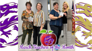 March Teachers of the Month!