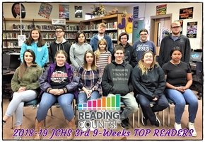 Congratulations JCHS 3rd 9-Weeks TOP READERS!