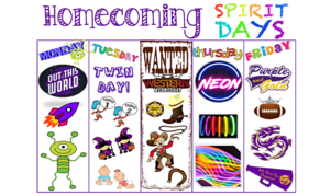 Homecoming Spirit Days!
