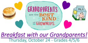 We love to show off our grandparents! Come eat breakfast with us!