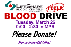 Blood Drive until 2:30pm TODAY!